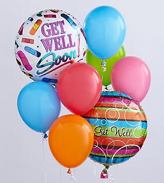 Get Well Balloon Bunch